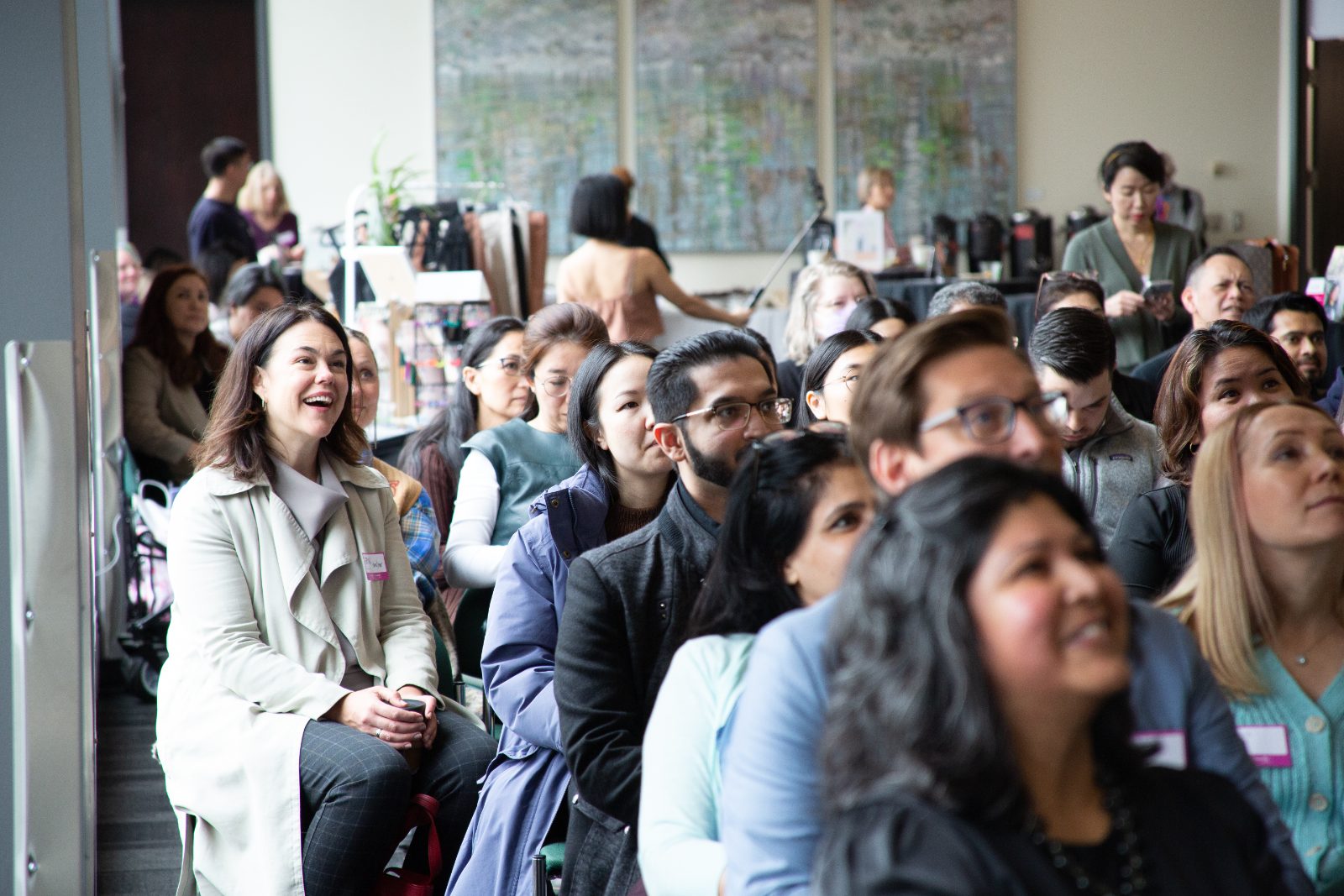 Attendees at a community event